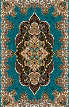 فرش ماشینی ۵۰۰شانه رنگ ابی